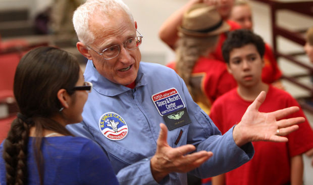 Campers query orbiting astronaut